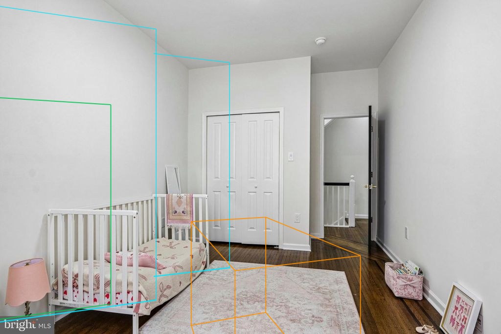 Photo 27 — Nursery with the plan's walls, windows and furniture projected through the fitted camera